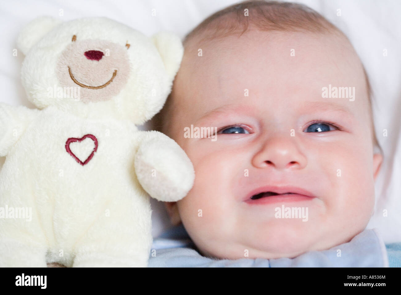 Baby Crying Before Sleeping Stock Photo Alamy