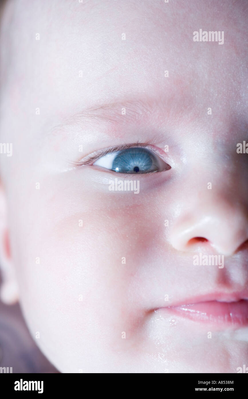 Detail of Babys Face Stock Photo - Alamy