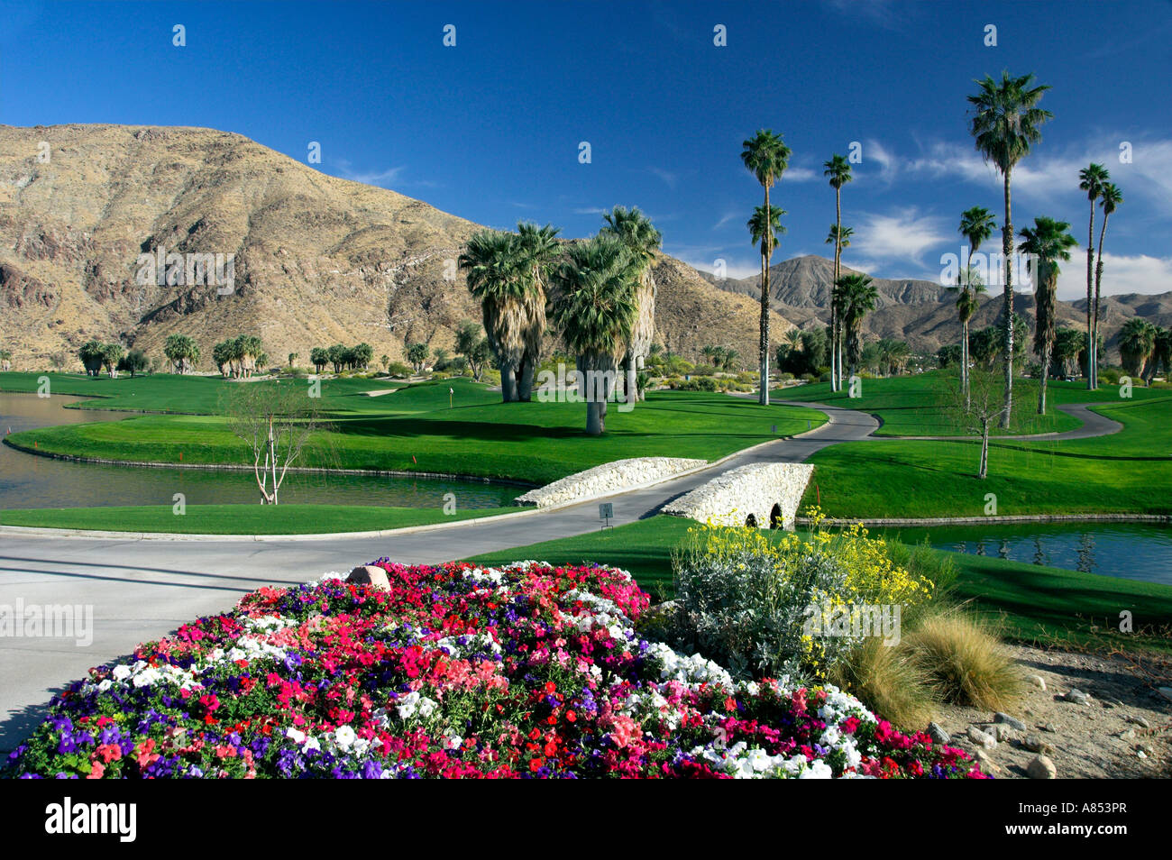 Attractive fairways and greens at the golf course at the Canyon Country