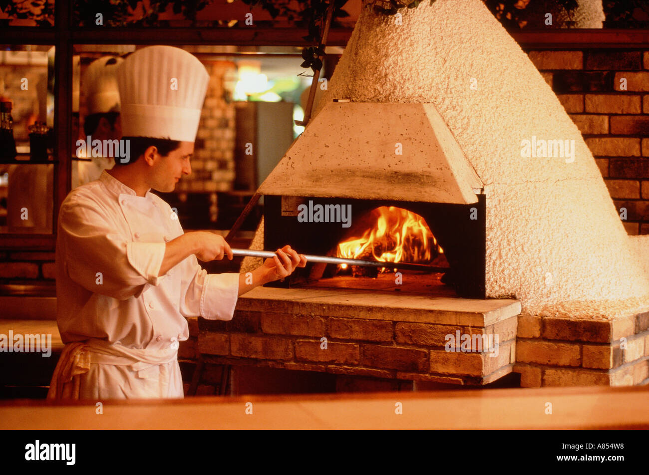 Pizza chef in hotel restaurant Stock Photo Alamy