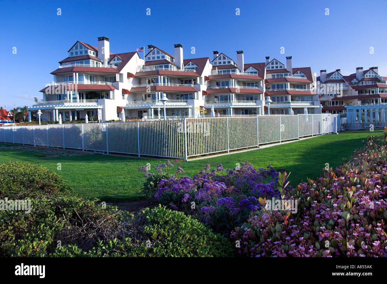 A modern condominium complex on Coronado Island California USA Stock Photo