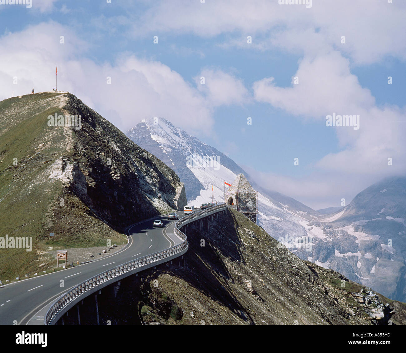 Austria. Alps. Gross Glockner mountain pass road. Stock Photo