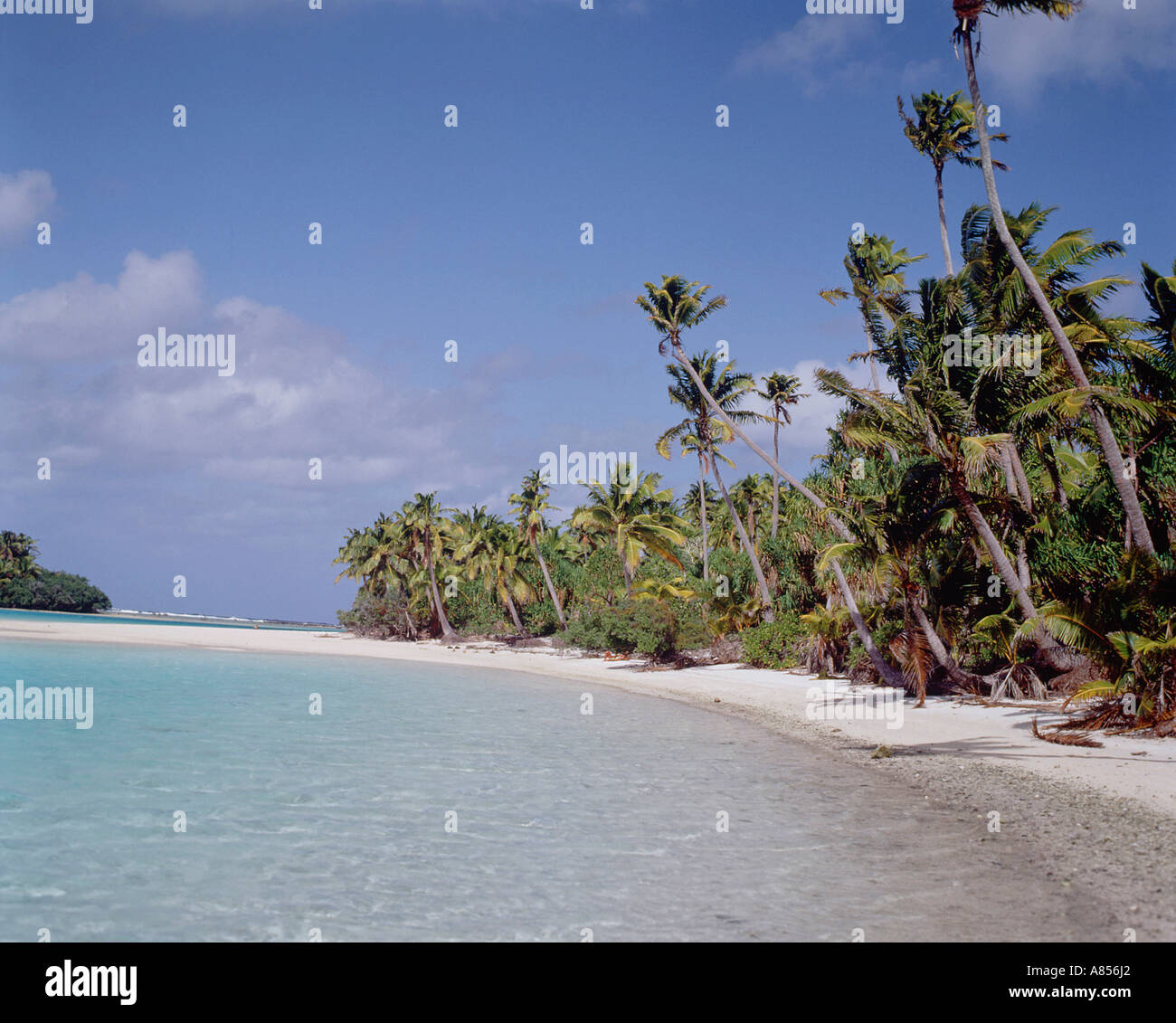 Cook Islands. Aitutaki tropical beach. Stock Photo
