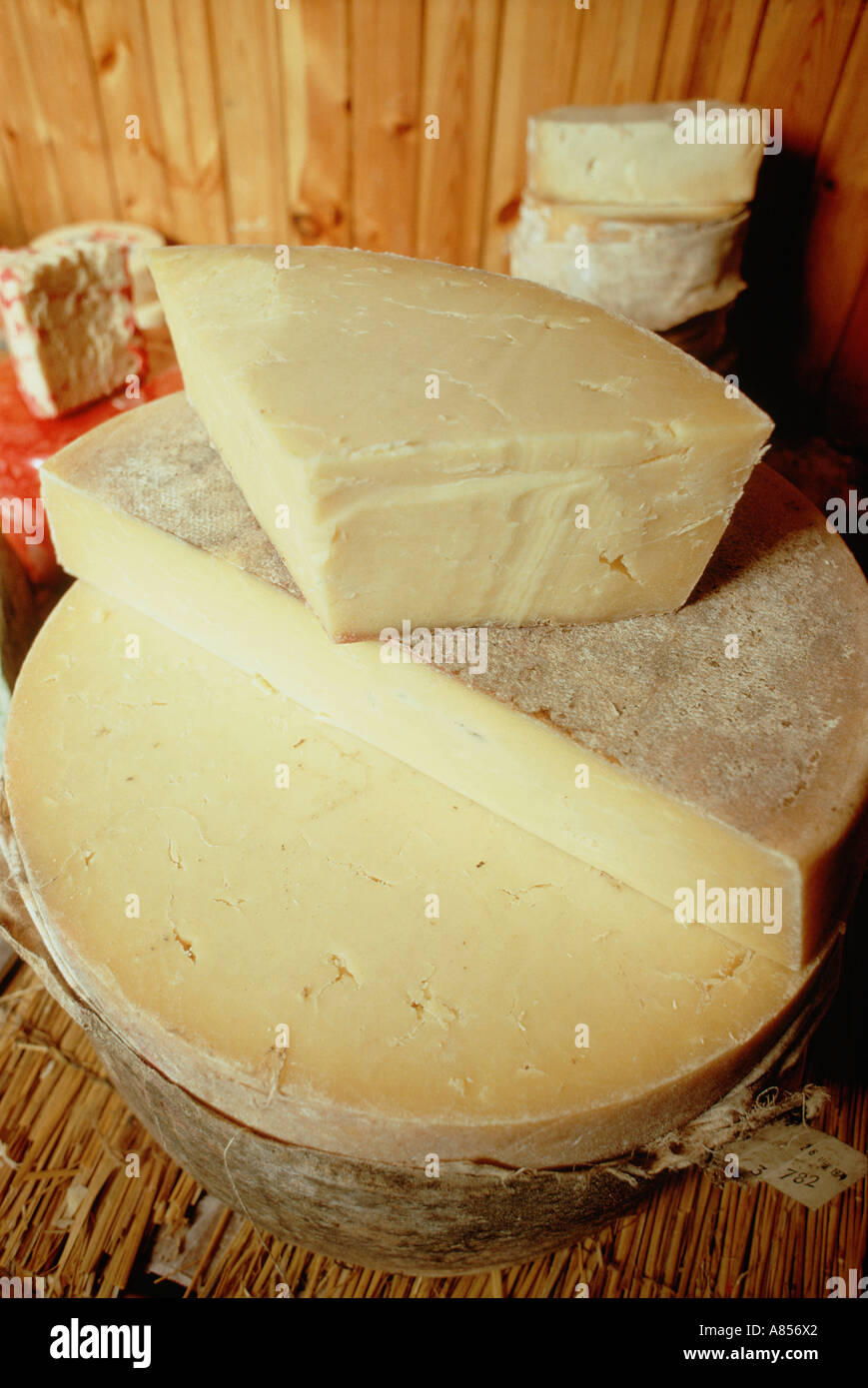 English Cheddar cheeses Stock Photo Alamy