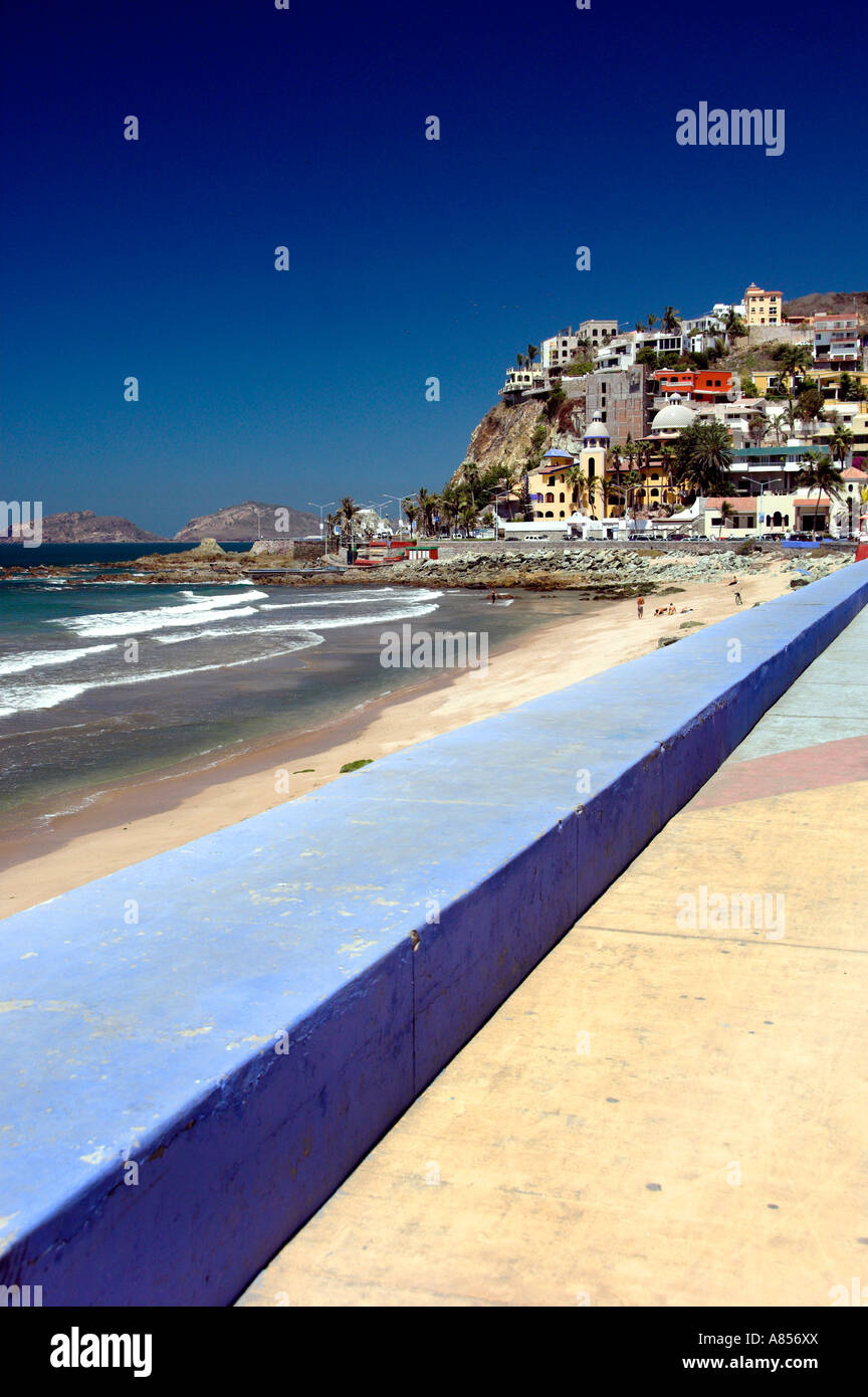 Colorful design in the malecon a waterfront walkway with sculptures in Mazatlan Mexico Stock Photo