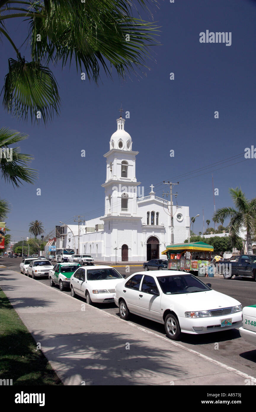 The Sagrado Corazon de Jesus Church exterior in Los Mochis Sinaloa Mexico Stock Photo