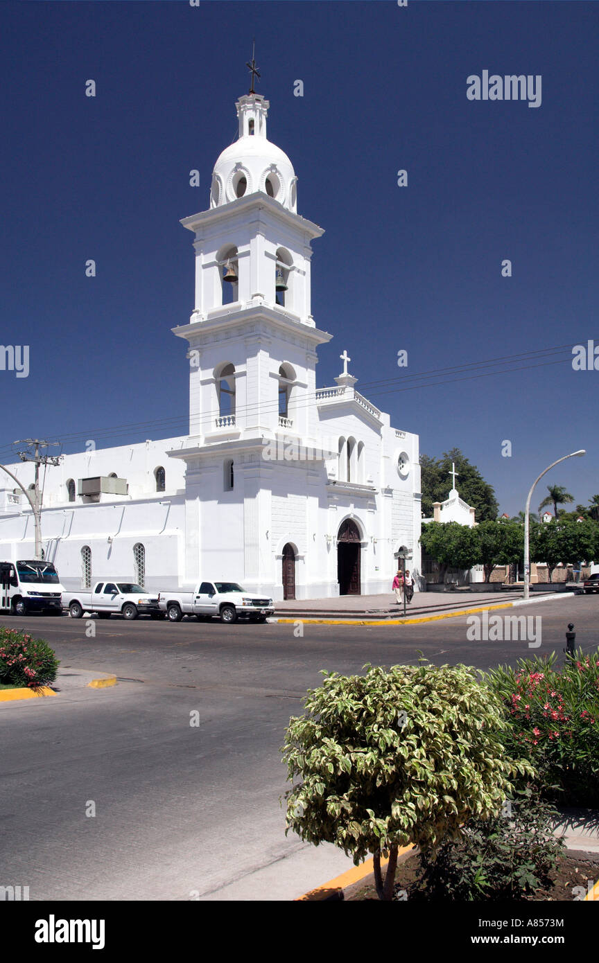 The Sagrado Corazon de Jesus Church exterior in Los Mochis Sinaloa Mexico Stock Photo