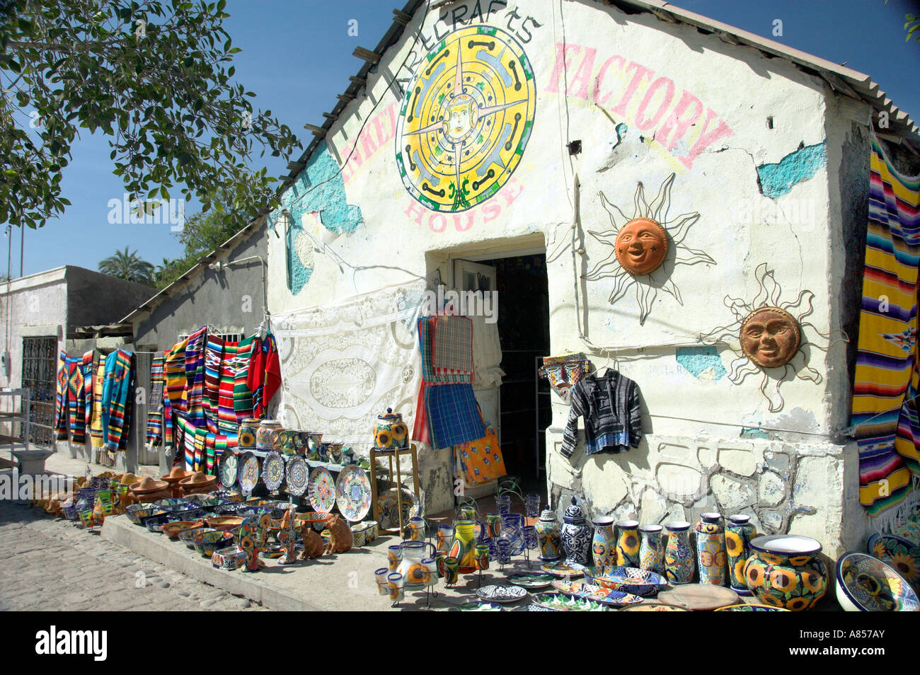 The streets and shopping areas of Loreto Mexico, Baja California Stock Photo