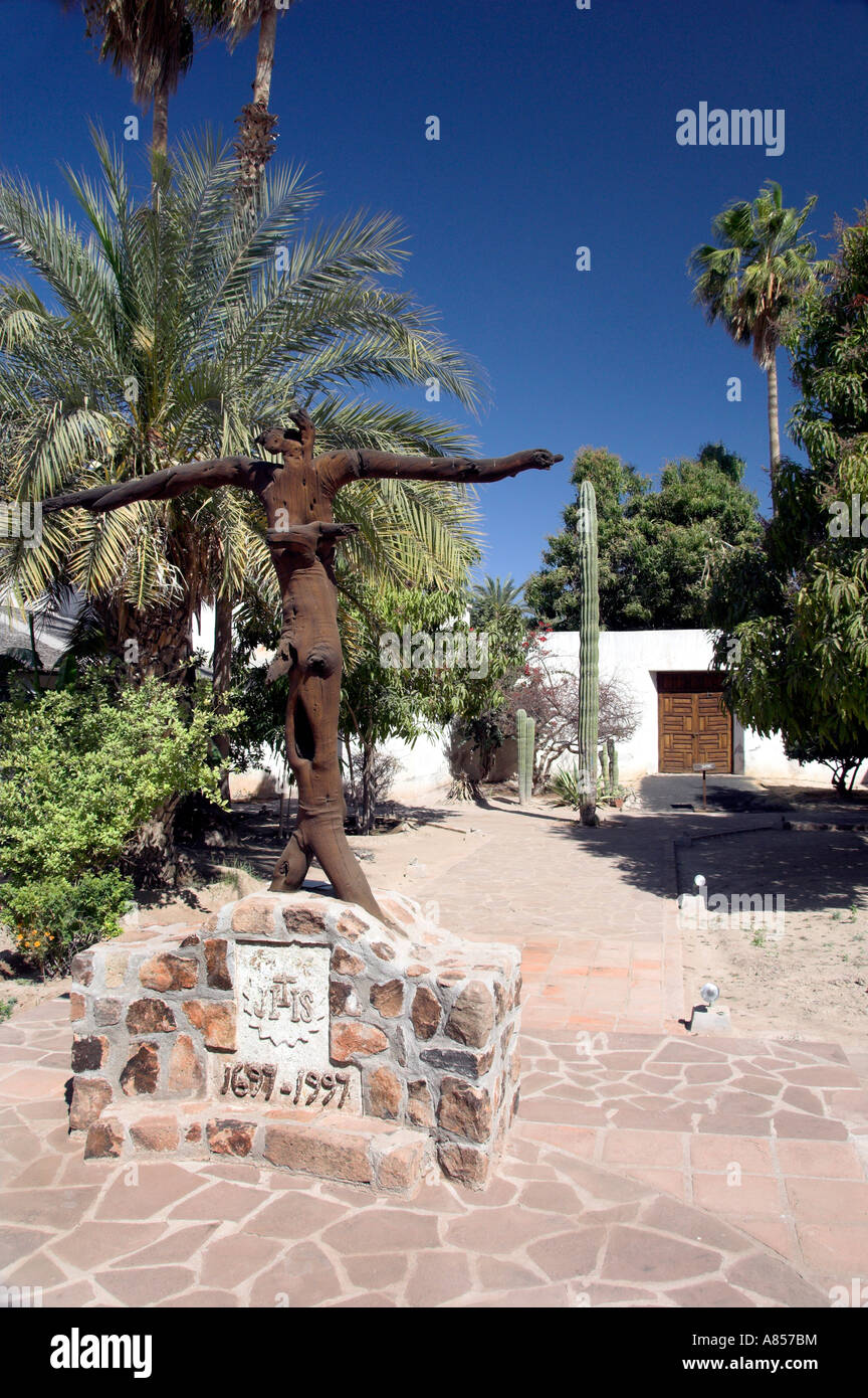 A metal sculpture on the streets and shopping areas of Loreto Mexico Stock Photo