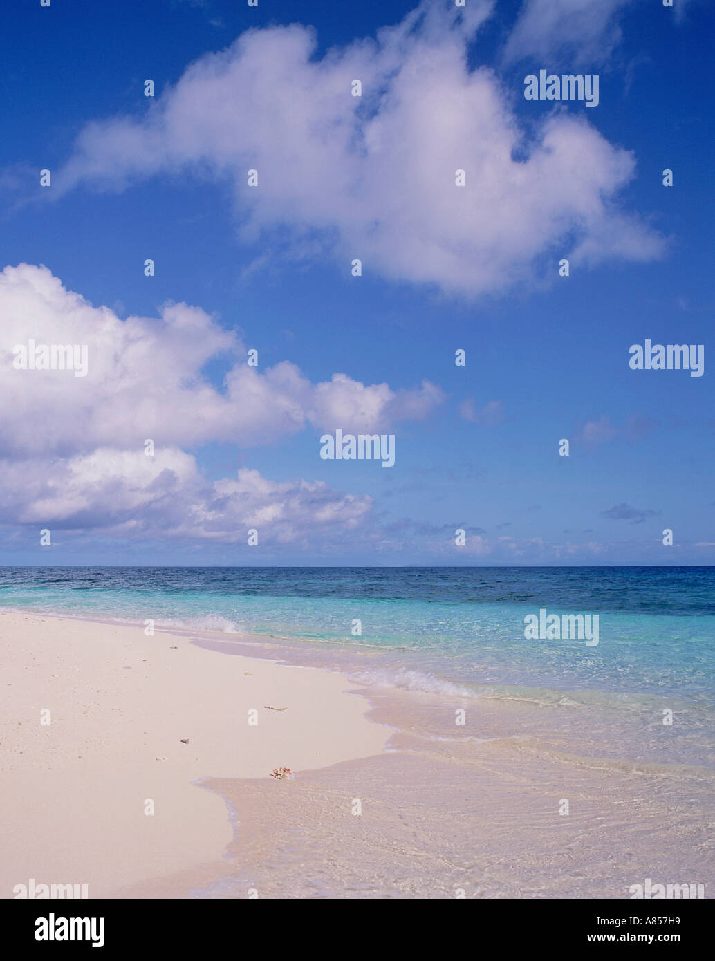 Deserted beach. Queensland. Great Barrier Reef. Australia. Stock Photo