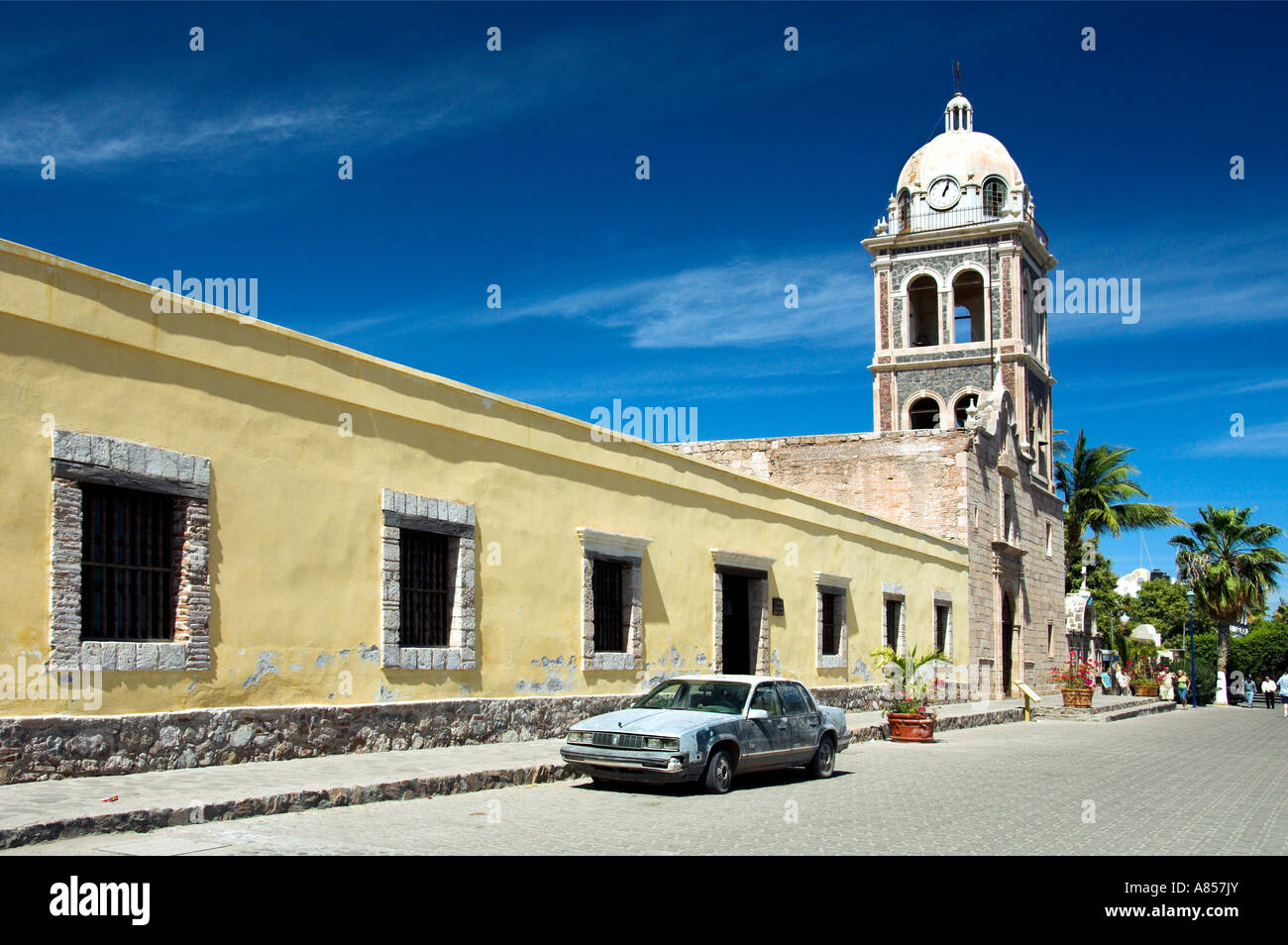 The Mission of Nuestra Senora de Loreto Conchis the Cathedral at Loreto Mexico Stock Photo