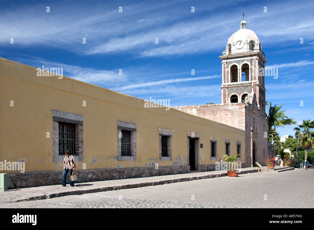The Mission of Nuestra Senora de Loreto Conchis the Cathedral at Loreto Mexico Stock Photo