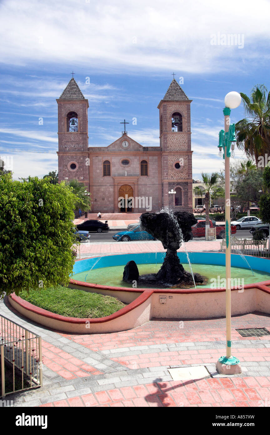 The Mission of Nuestra del Pilar de La Paz Airapi or the city Cathedral at La Paz, Mexico Stock Photo
