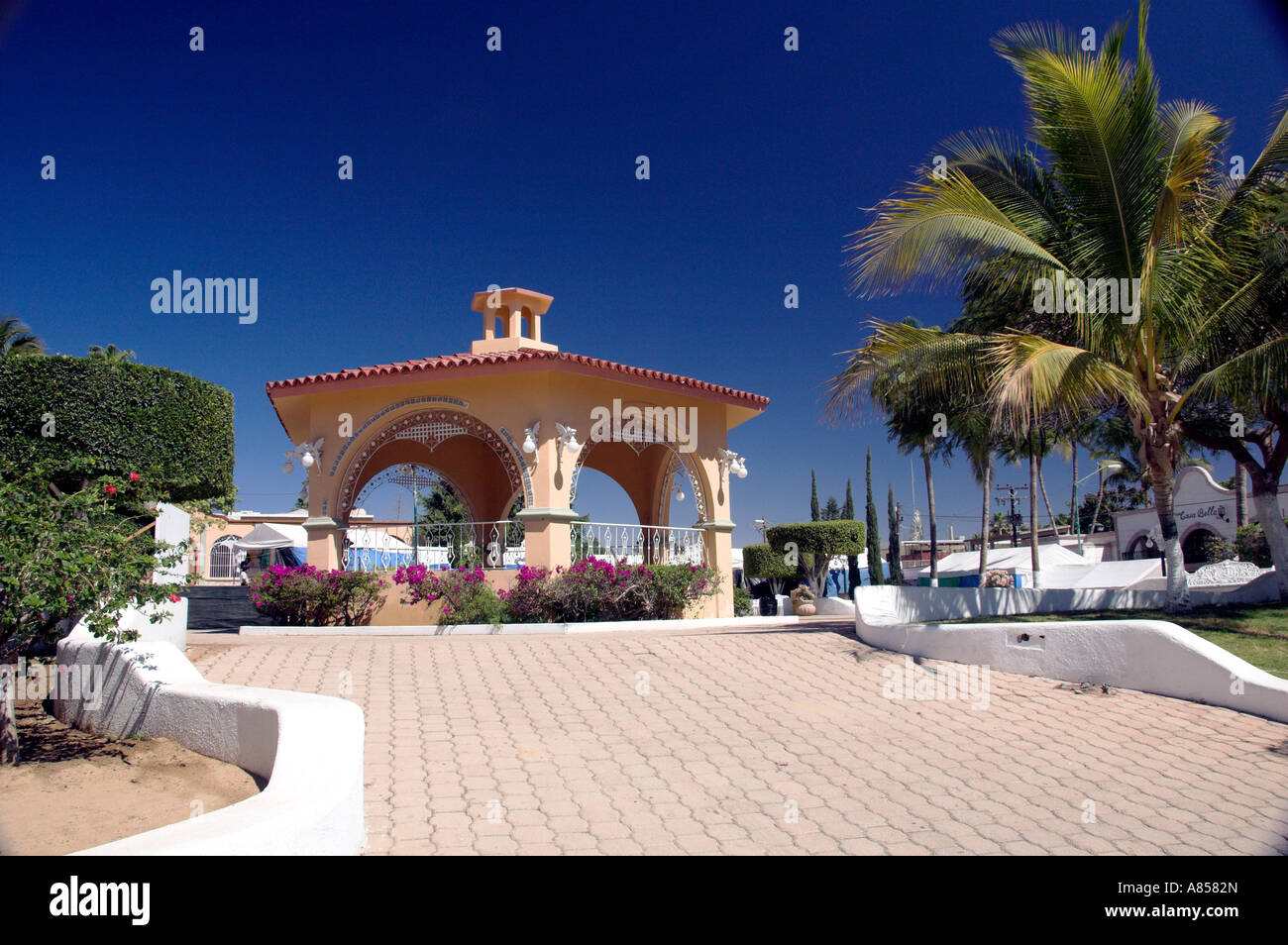 A bandstand in a city square in Cabo San Lucas Mexico Stock Photo