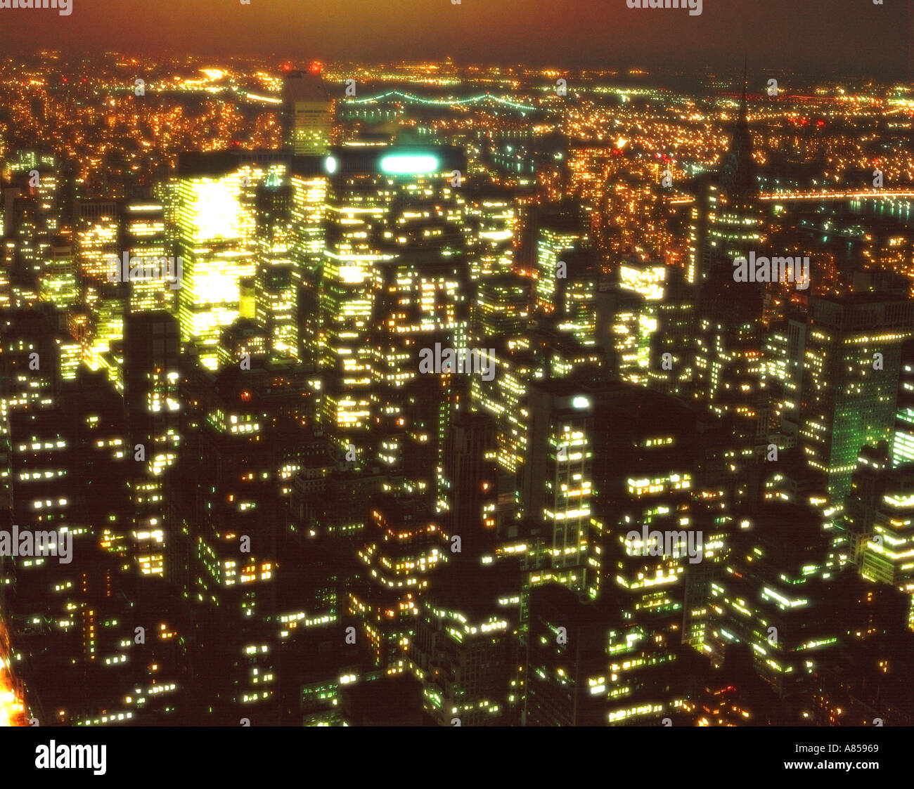 New York City at night abstract Stock Photo - Alamy