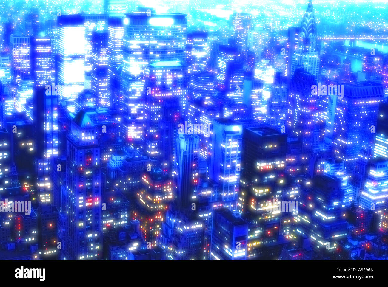 New York City at night abstract Stock Photo - Alamy