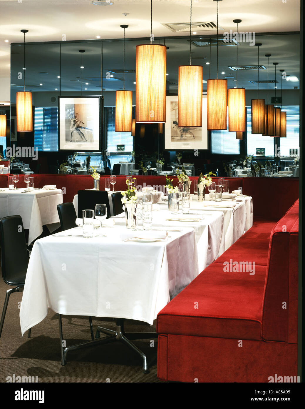 Restaurant in the Royal Opera House, Covent Garden, London. Architect