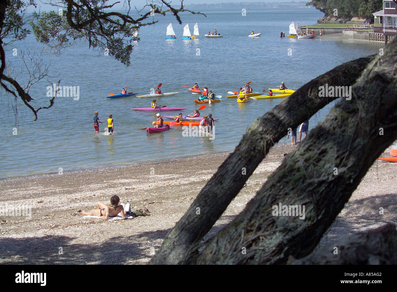 Summer at French Bay Stock Photo Alamy