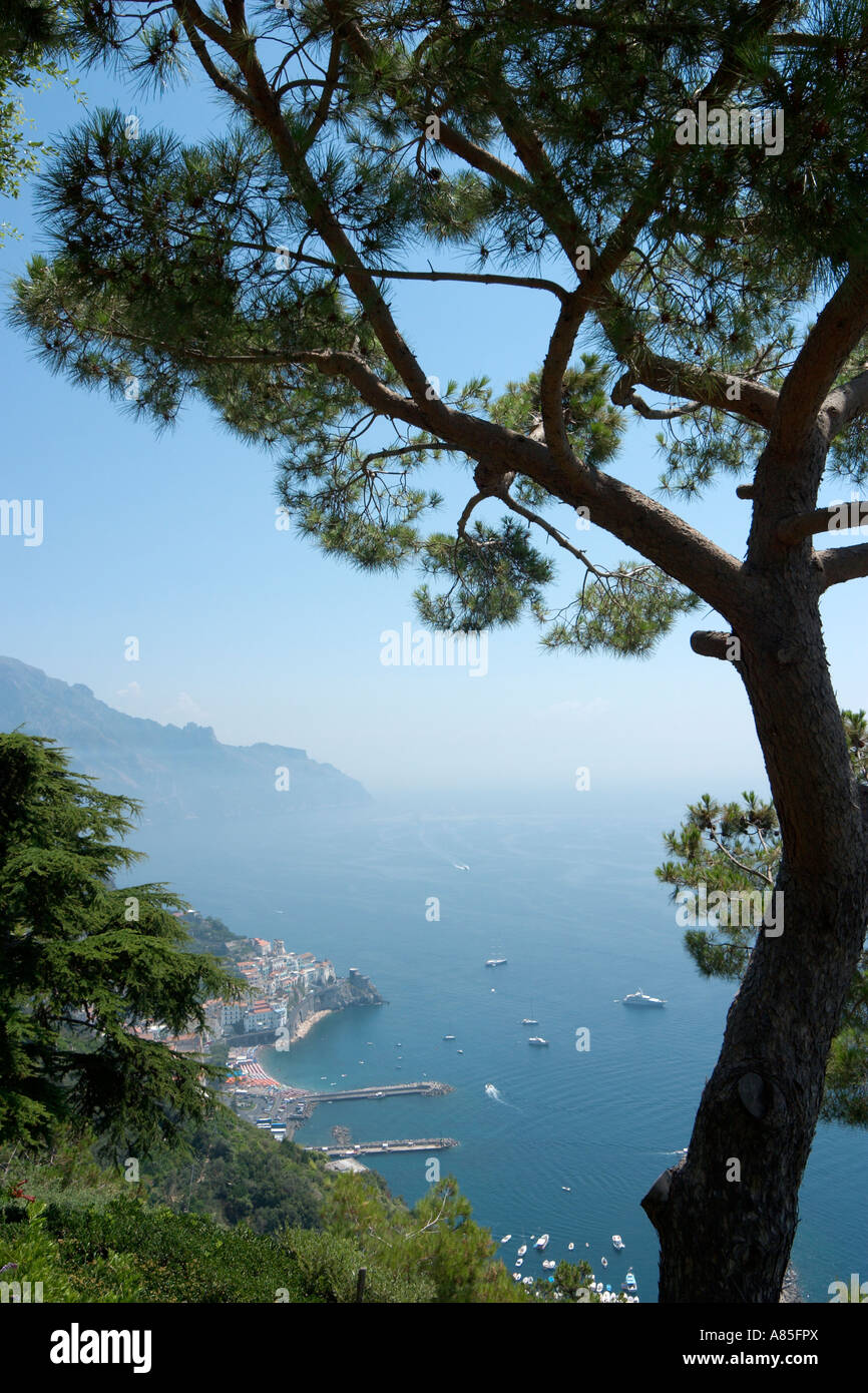 View towards Amalfi from the Hotel Excelsior, Amalfi, Neapolitan Riviera, Italy Stock Photo