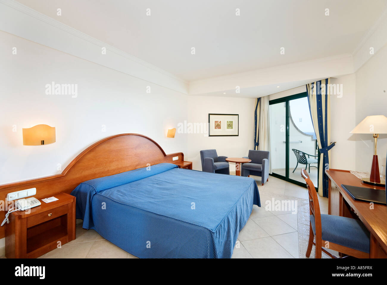 Standard Room at the Natura Palace Hotel, Playa Blanca,  Lanzarote, Canary Islands, Spain Stock Photo