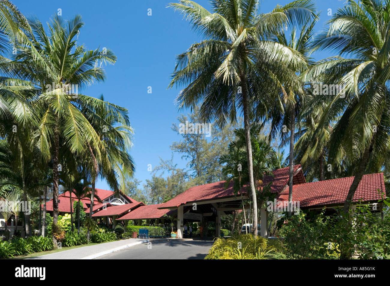 Front Entrance to the Dusit Laguna Hotel, Phuket, Thailand Stock Photo