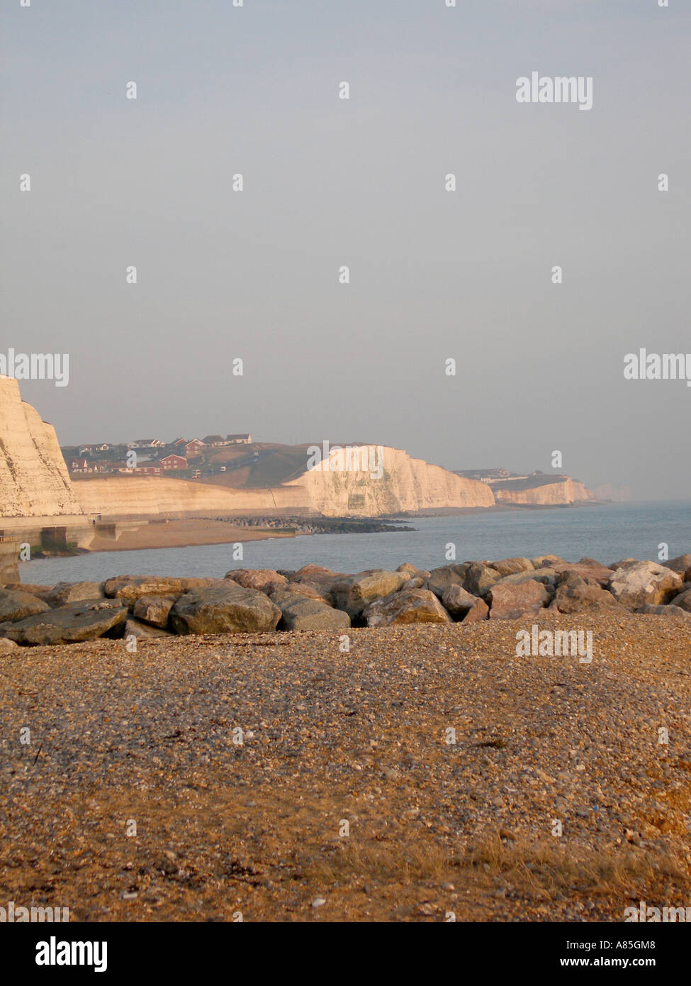 Coastal Chalk Cliffs and Beach at Rottingdean Brighton, East Sussex