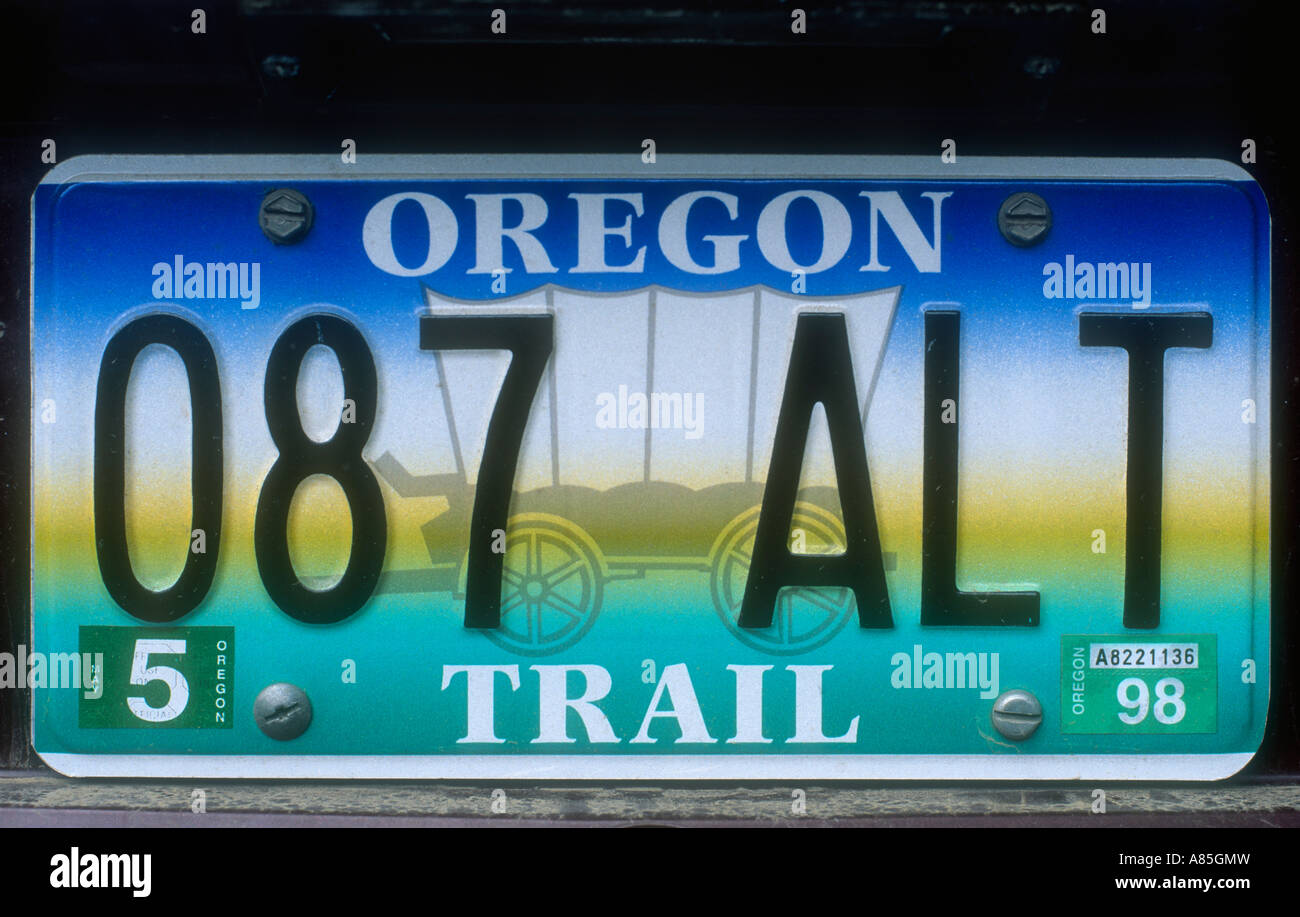 Oregon vehicle registration plate hires stock photography and images