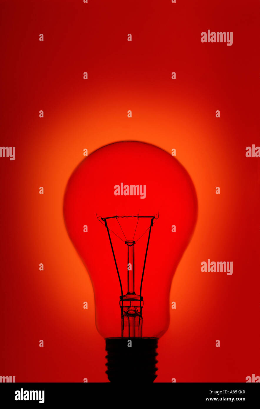 LIGHT BULB RED Stock Photo Alamy