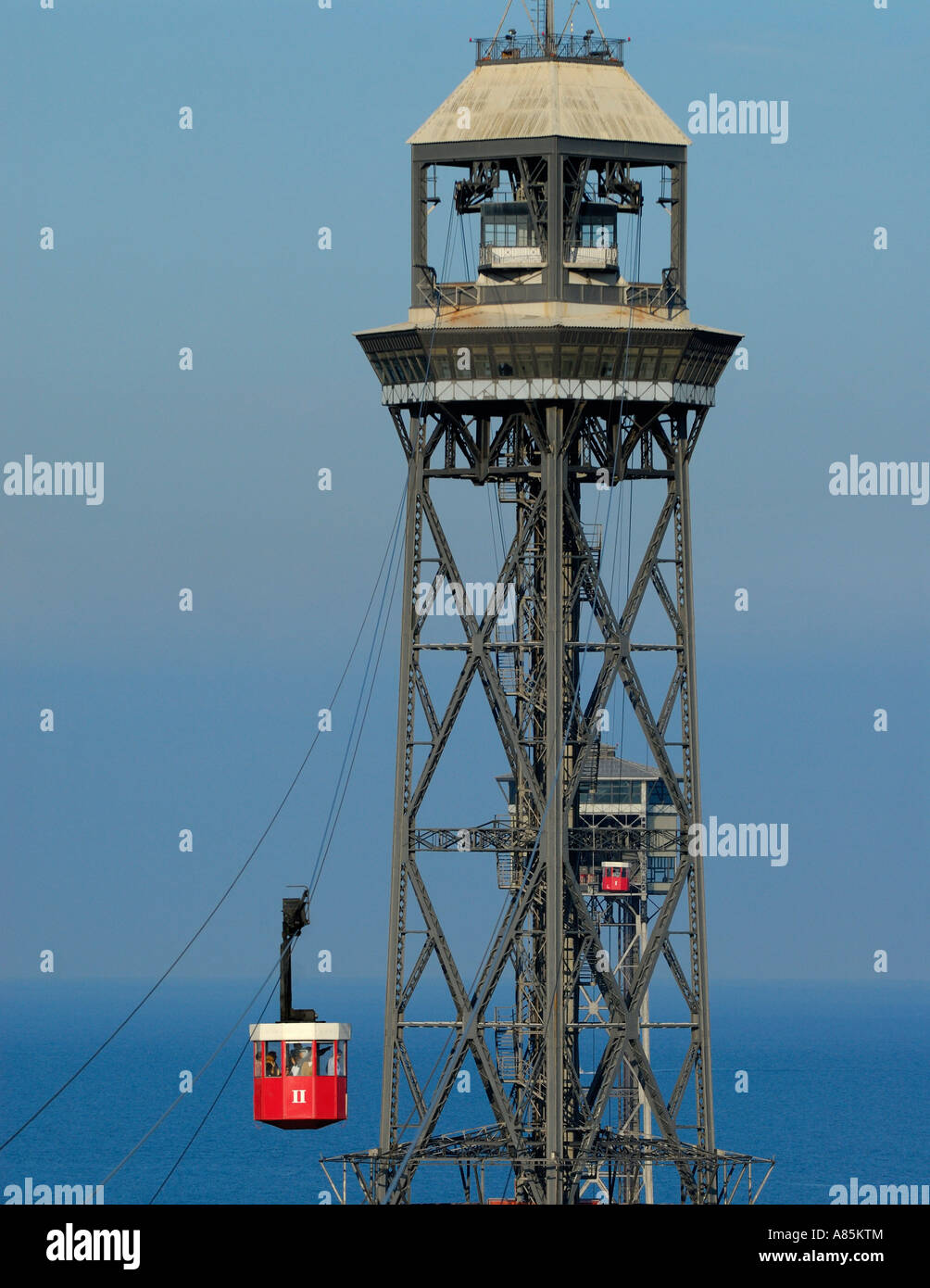 CABLE CAR BARCELONA CATALONIA SPAIN Stock Photo - Alamy