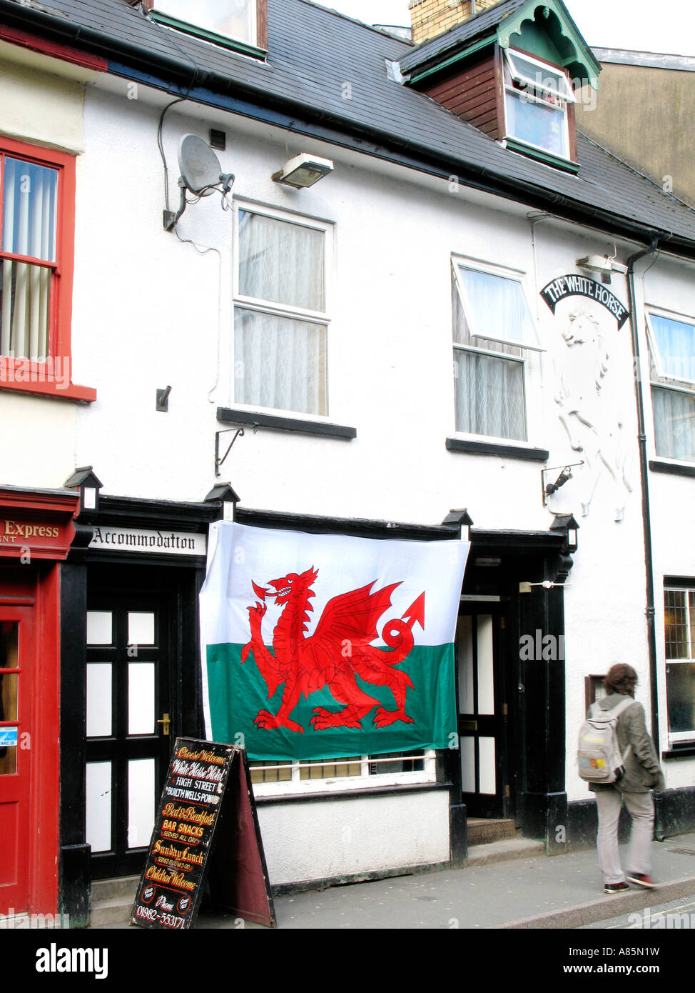 THE WHITE HORSE public house in the rural market town of Builth Wells