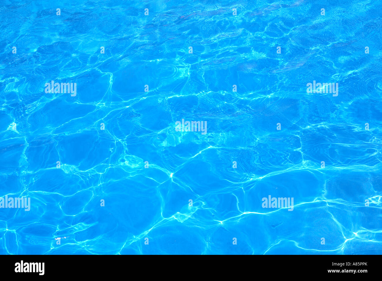 Blue water texture in a pool Stock Photo