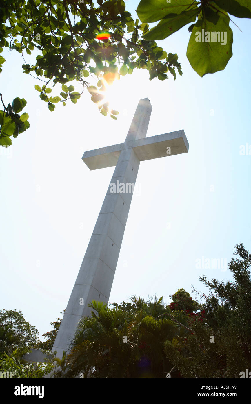 Cross at the Chapel of Peace Acapulco, Mexico Stock Photo