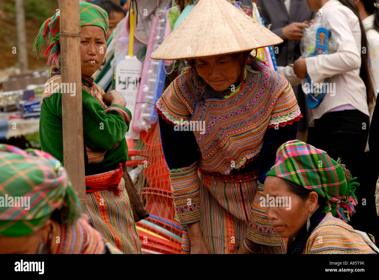 flower hmong bac ha Stock Photo