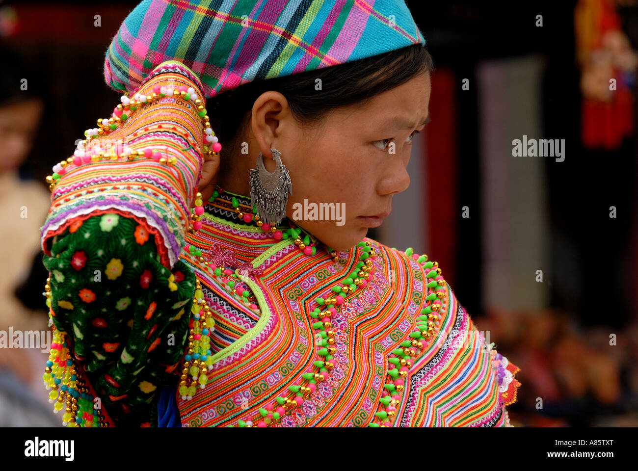 flower hmong bac ha Stock Photo