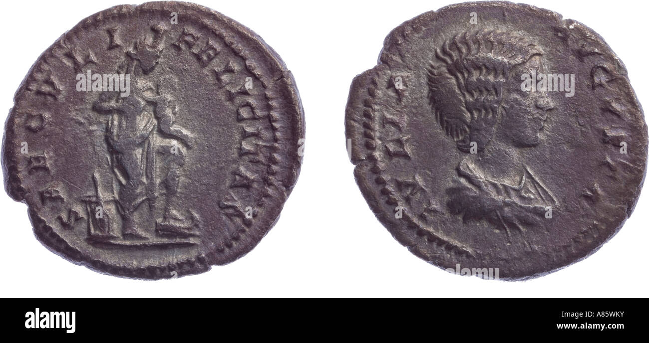 Denarius roman coin rome empire money ancient old silver empress Julia ...