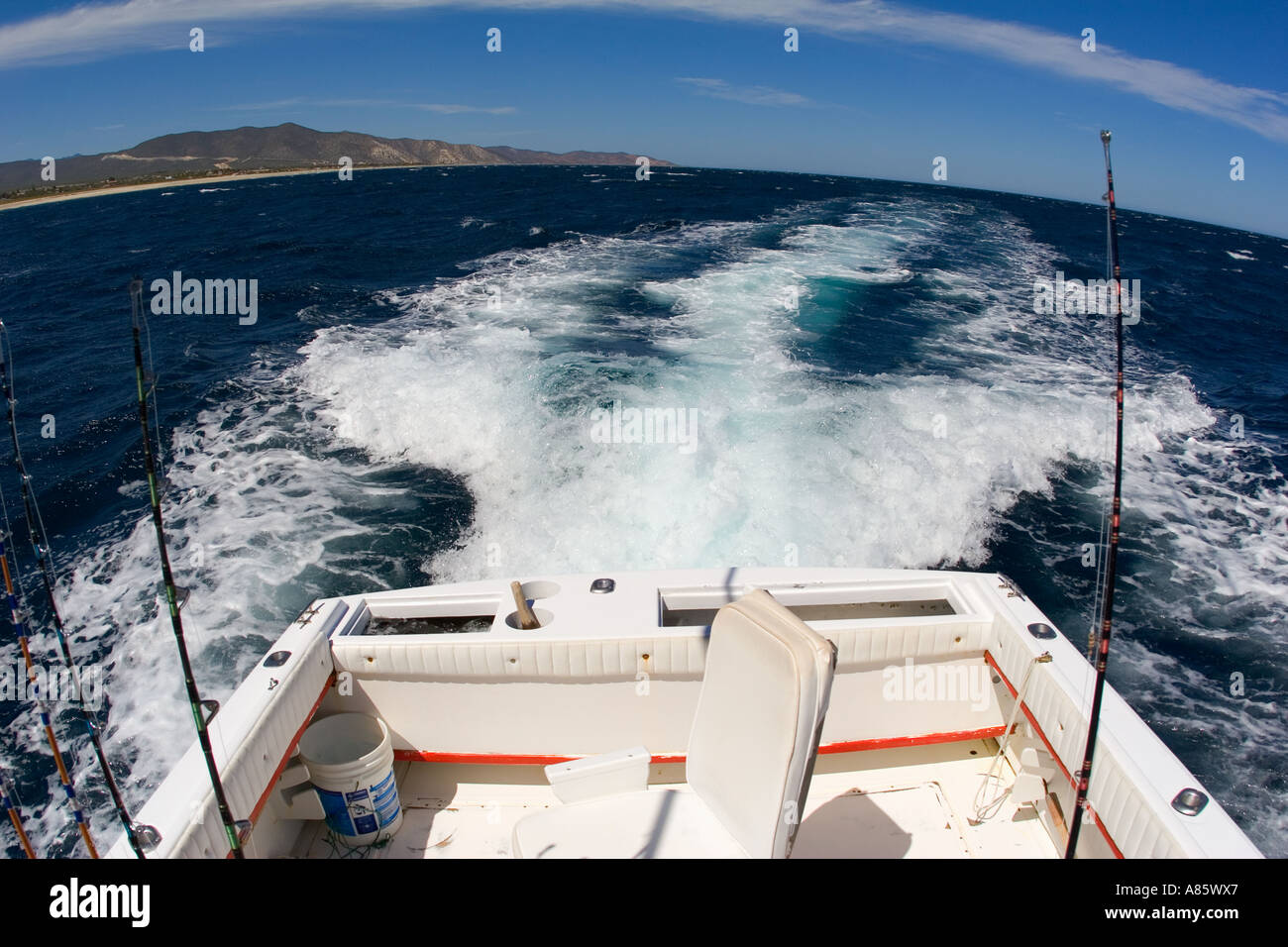 Fishing boat Baja Mexico Stock Photo