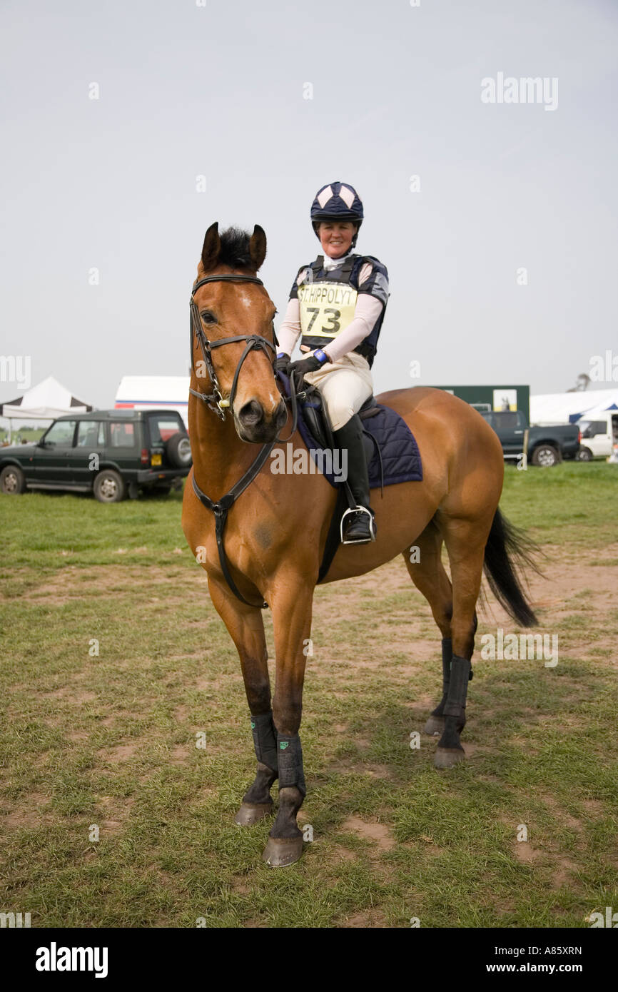 Horse and rider taking part in British Eventing Equestrian Event Stock ...