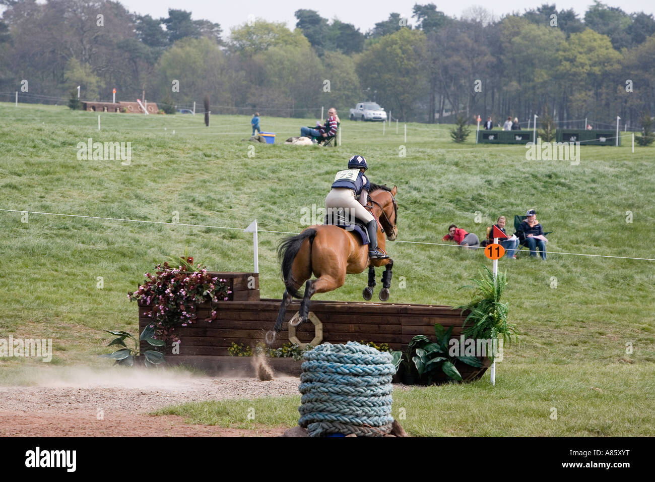 Horse And Rider Taking Part In British Eventing Equestrian Event Stock ...