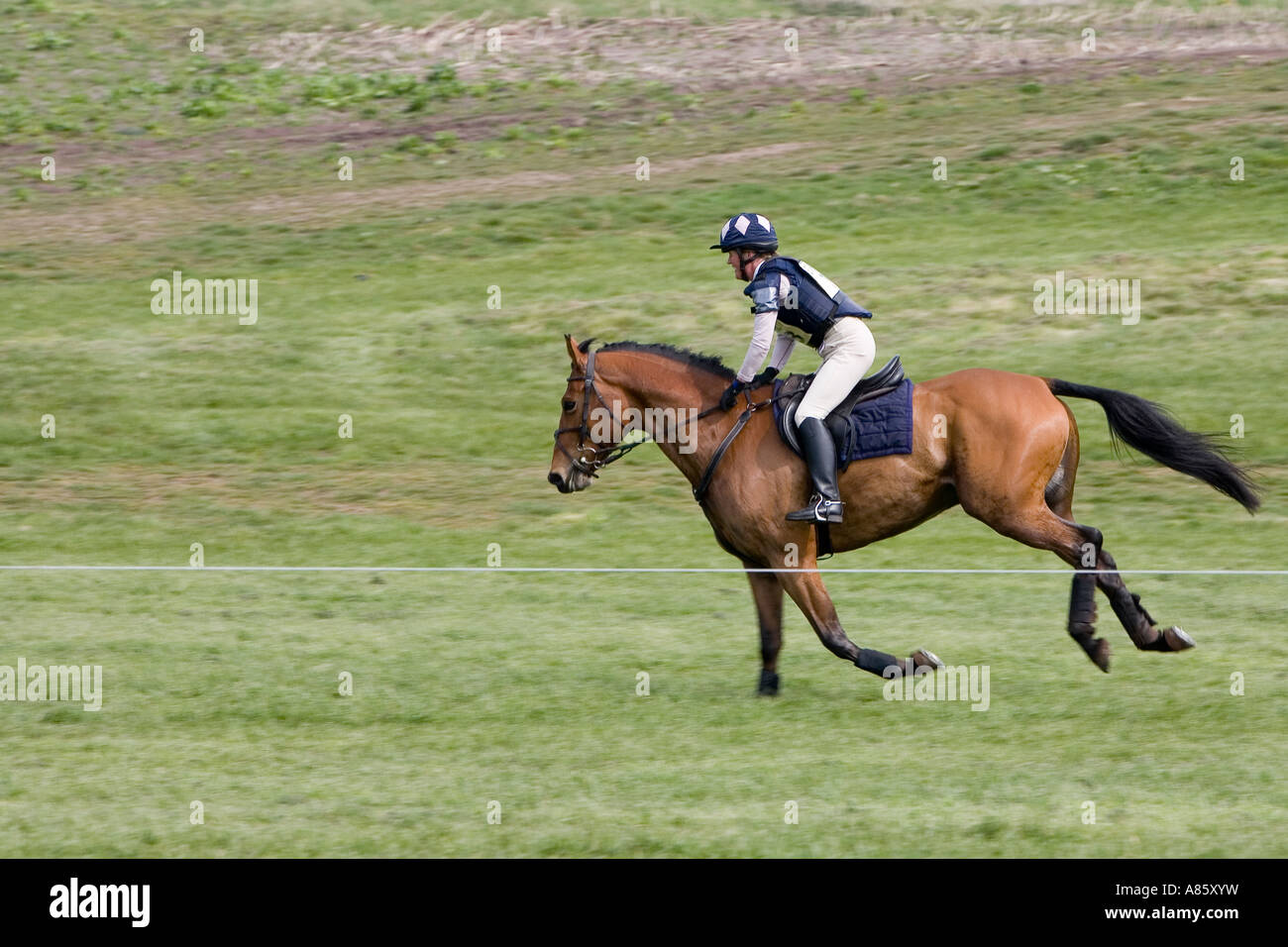 Horse and rider taking part in British Eventing Equestrian Event Stock ...