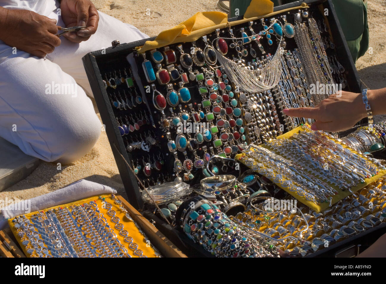 Buying silver Cabo San Lucas Mexico Stock Photo - Alamy