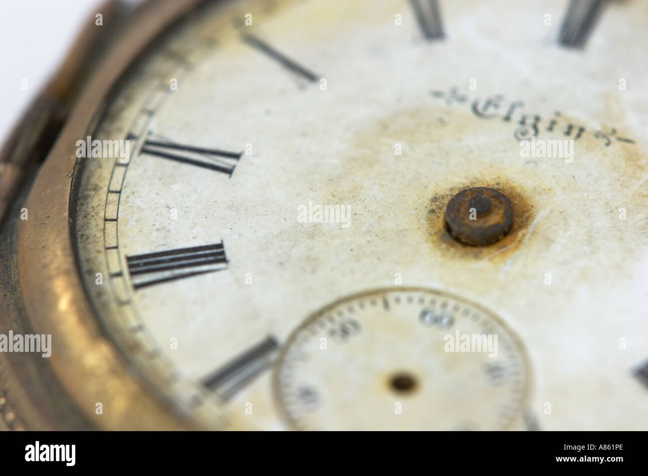 A pocket watch with no hands Stock Photo Alamy