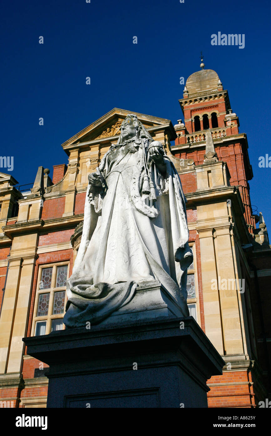 Statue of Queen Victoria outside Leamington Spa Town Hall Warwickshire