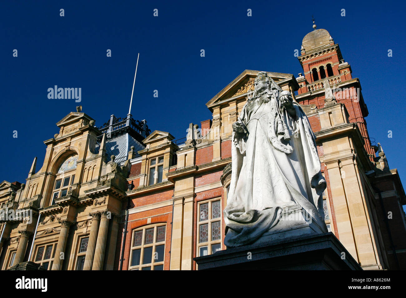 Statue of Queen Victoria outside Leamington Spa Town Hall Warwickshire