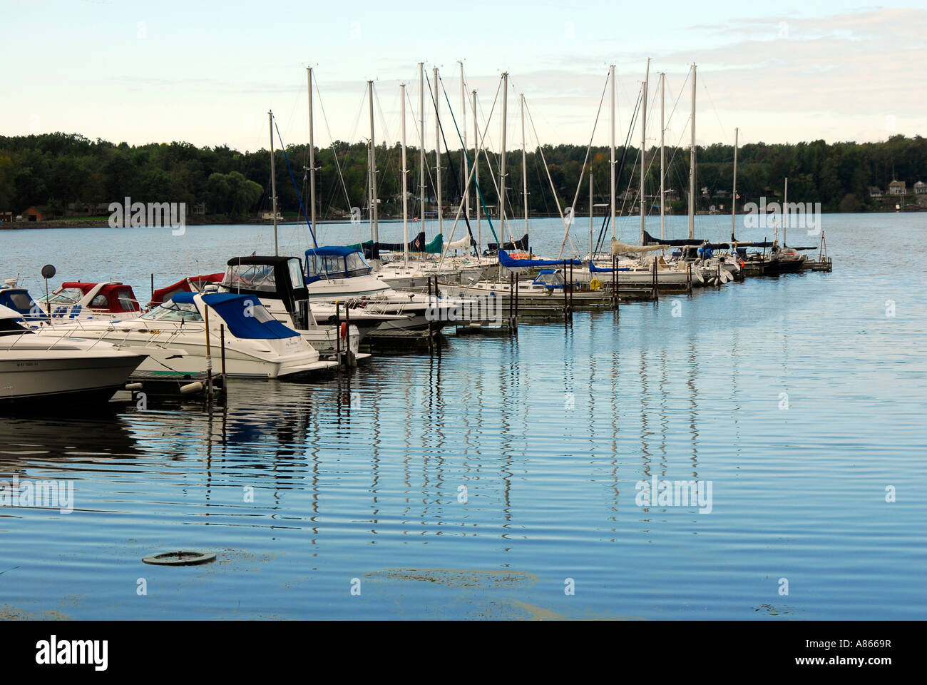 Marina on Sodus Bay, Lake Ontario, NY USA Stock Photo Alamy