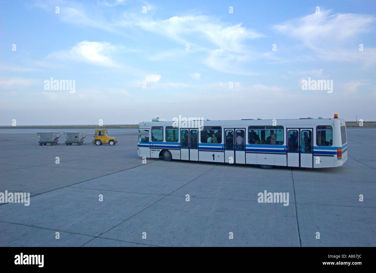 transfer bus at airport Stock Photo Alamy