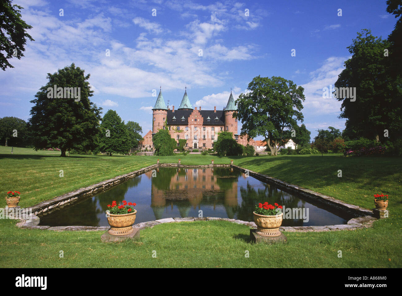 Private estate Renaissance castle of Trolleholm in province of Skane in southern Sweden Stock Photo