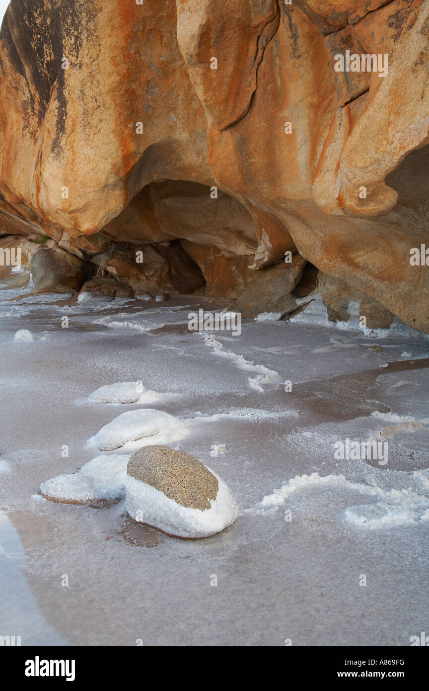 salt formation and rocks at an Aussie bush salt lake Stock Photo Alamy