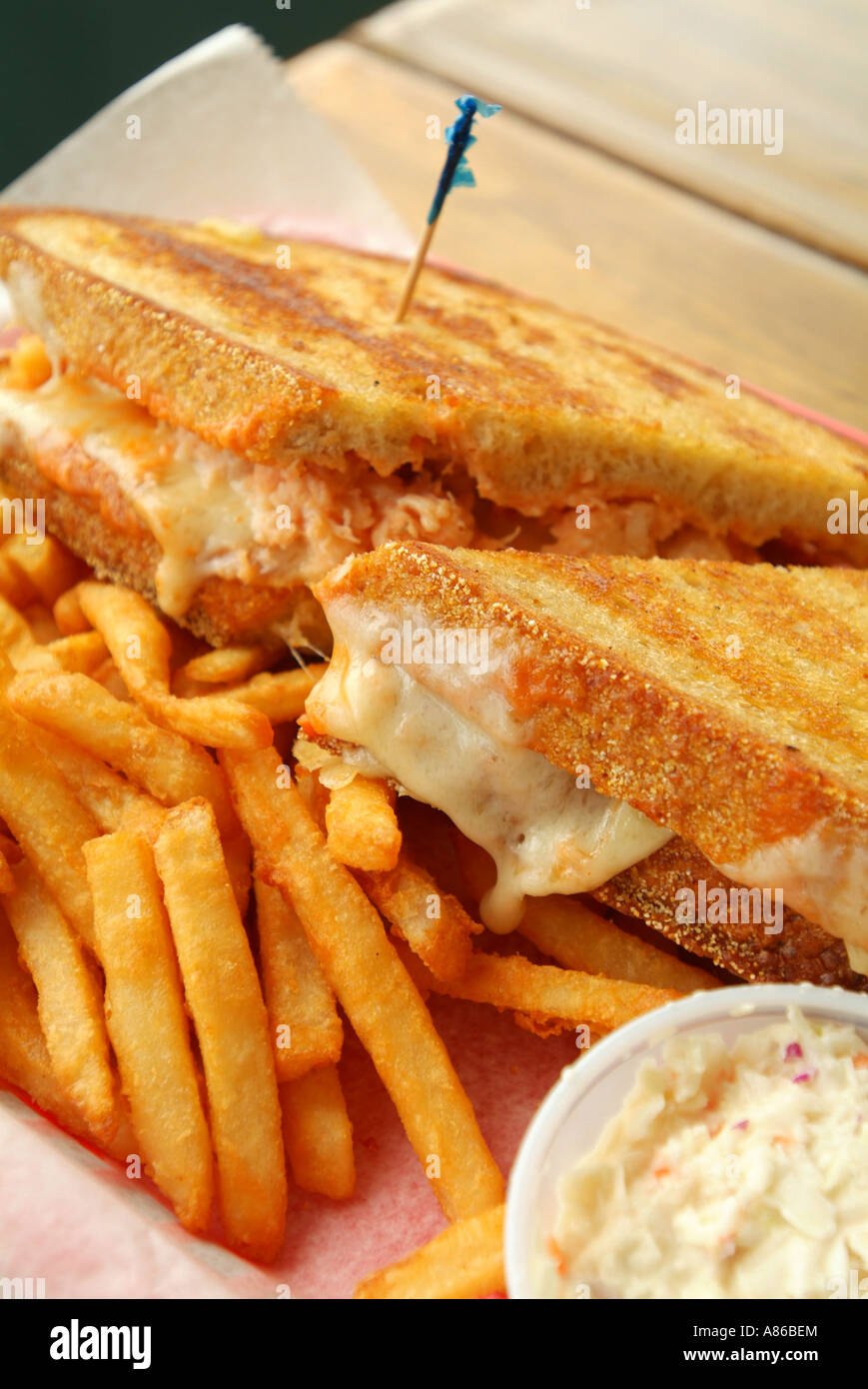 A lobster rueben sandwich at Keys Fisheries Market Marina on Marathon