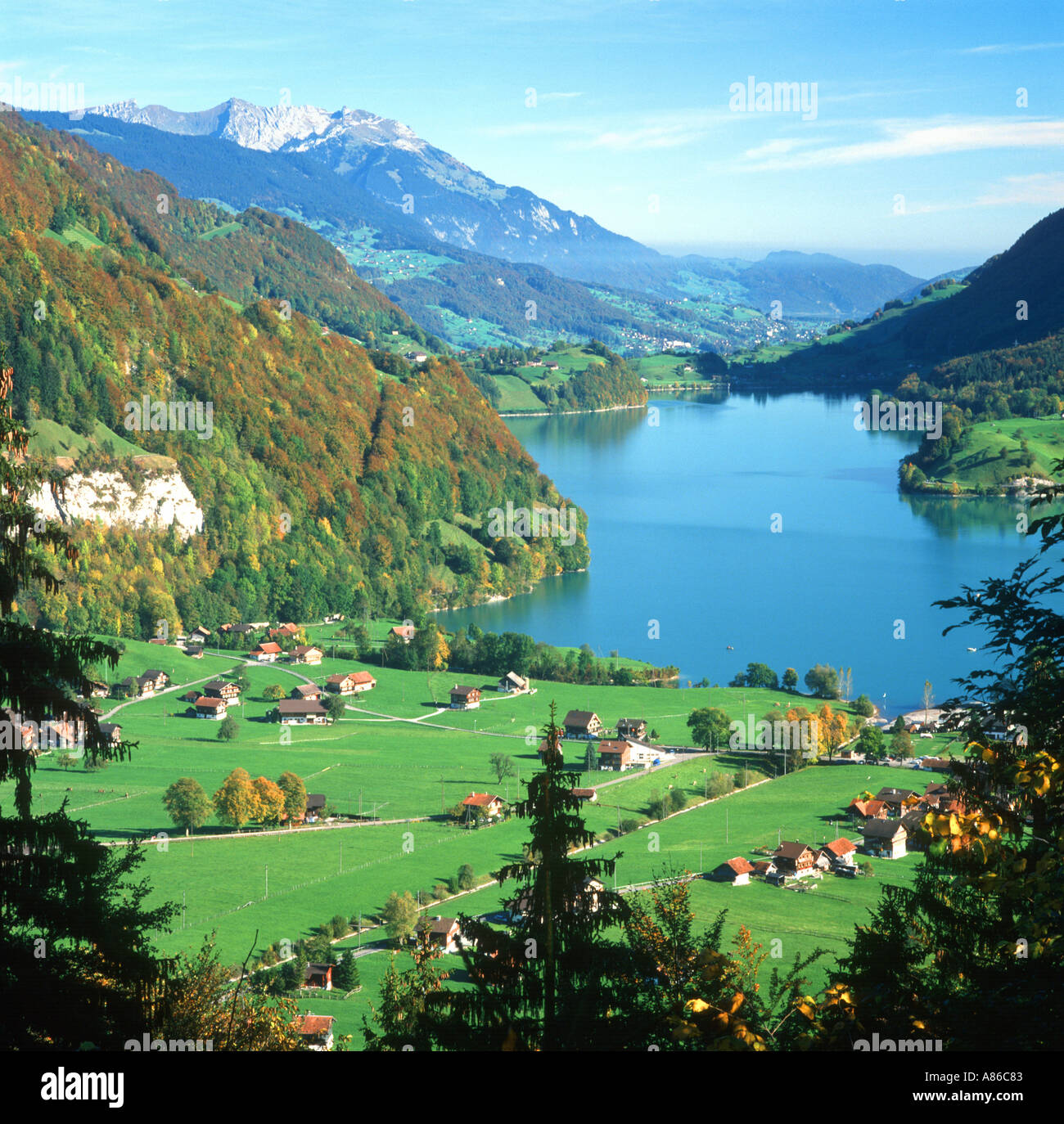 Lake Thun Switzerland Stock Photo