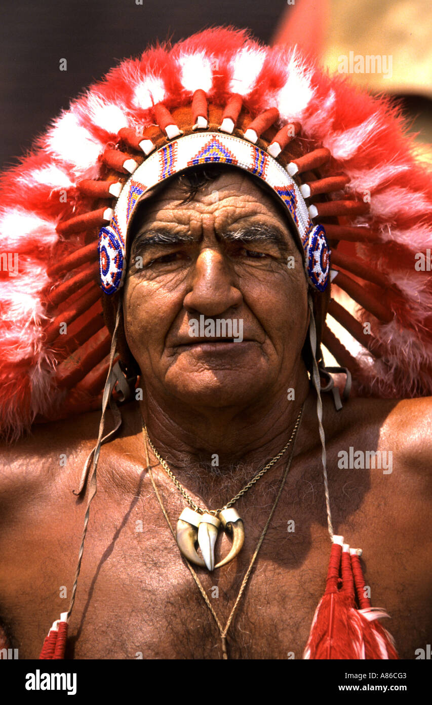 United States USA North Carolina Smokey mountains Cherokee Indians Indian Stock Photo